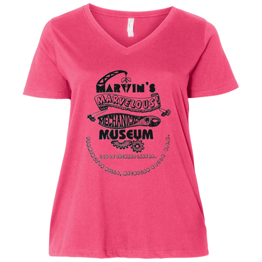 3807  Ladies' Curvy V-Neck T-Shirt