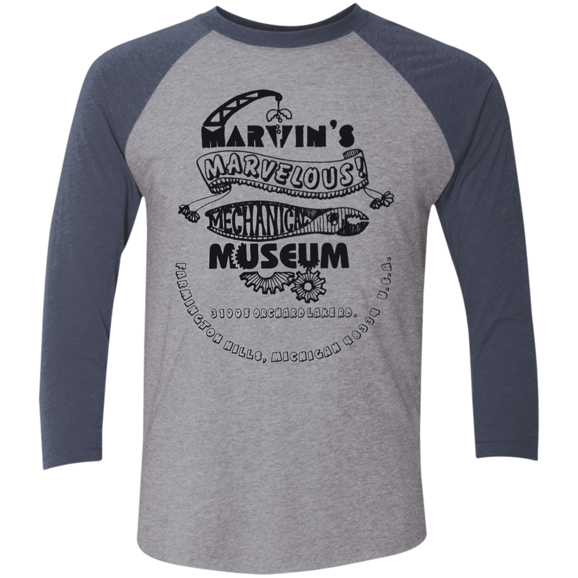 NL6051 Tri-Blend 3/4 Sleeve Raglan T-Shirt